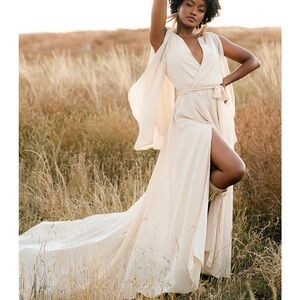 Joyfolie Ecru Maxi Dress